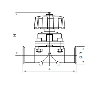 sanitary diaphragm valve
