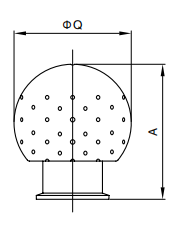 fixed cleaning ball