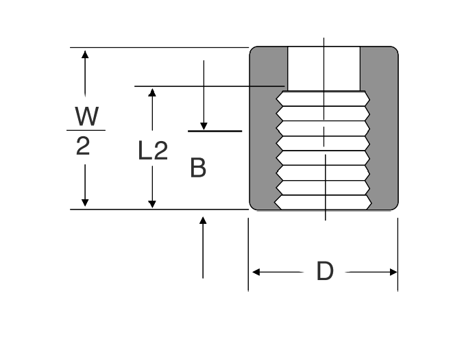 threaded half coupling