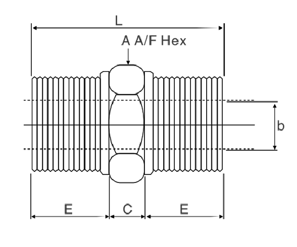 stainless steel hex nipple