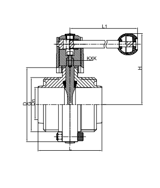 threaded butterfly valve