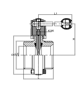 threaded butterfly valve
