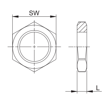 hexagon thin nuts