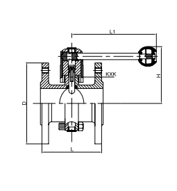 sanitary flanged butterfly valve
