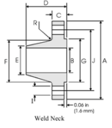 stainless steel weld neck flange