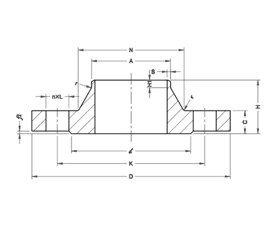 stainless steel weld neck flange