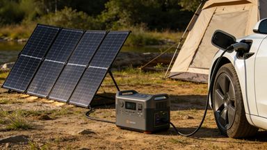 charge car battery with solar​