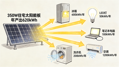 how much energy does a solar panel produce