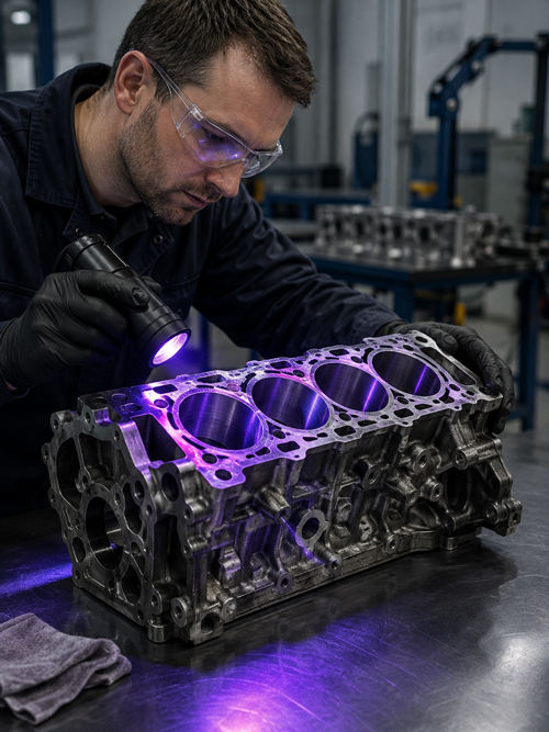 Cylinder Block Crack Detection During Engine Remanufacturing