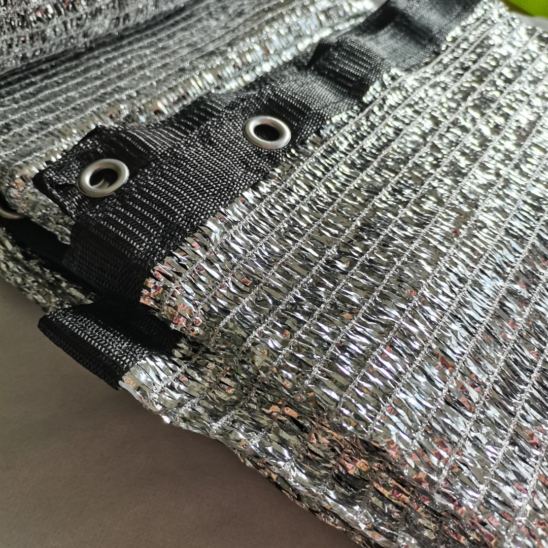 Knitted Aluminum Shade Net – Hemmed Edges with Optional Eyelets