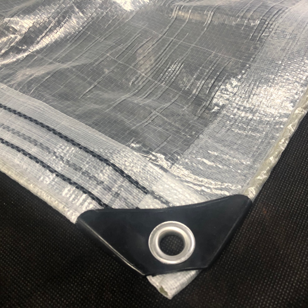 Heavy Duty Clear Tarpaulin – Reinforced Corner Protection Detail