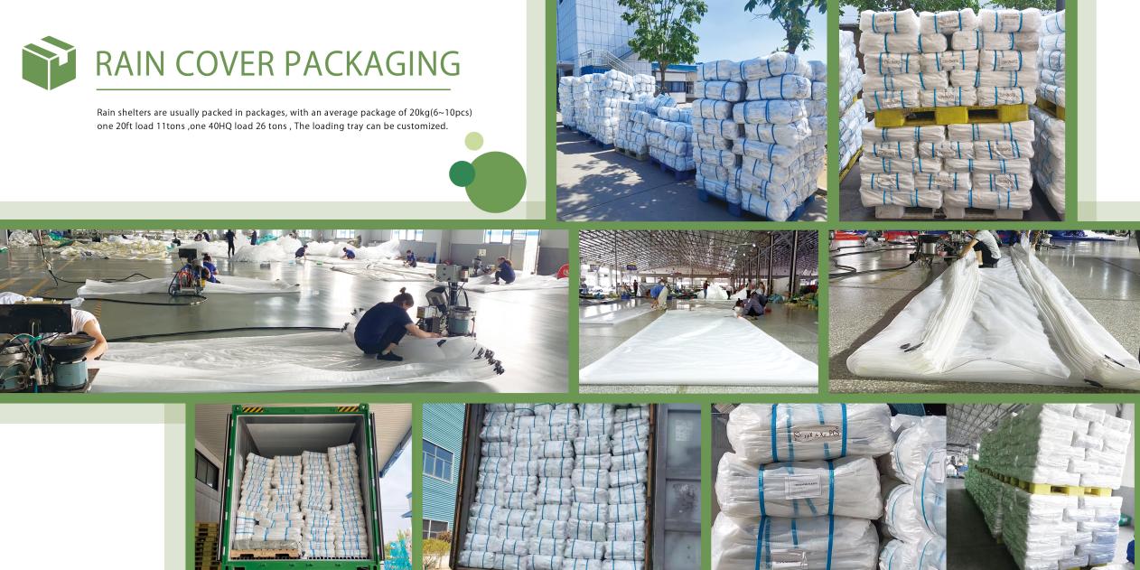 Heavy Duty Clear Tarp with Grommets – Factory Packing and Packaging View