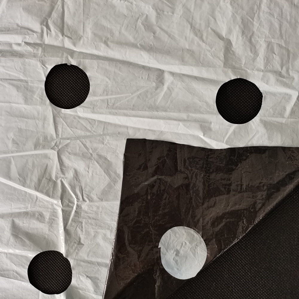 Plastic mulch – Black and White Double-Side Film Surface Detail