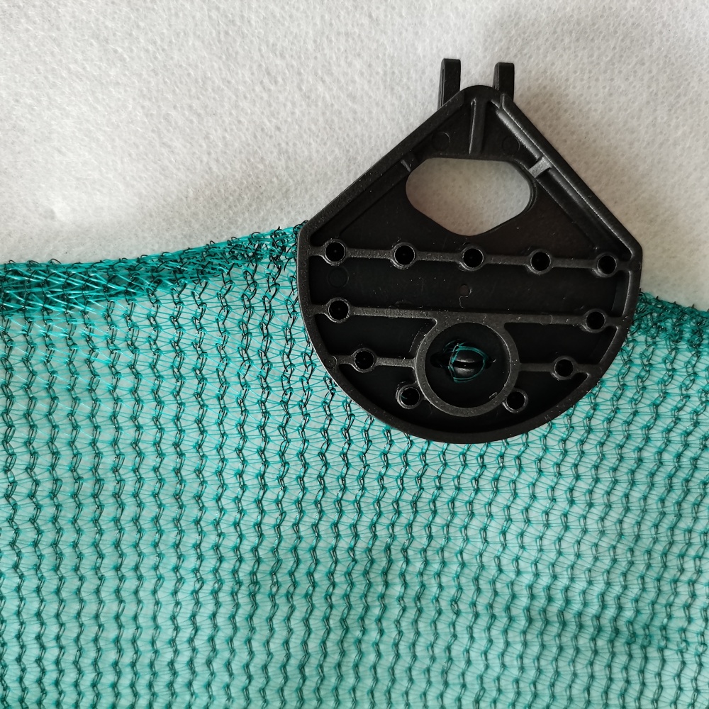 Shade cloth fabric clips – Fan Shaped Clip Used with Round Wire Shade Net