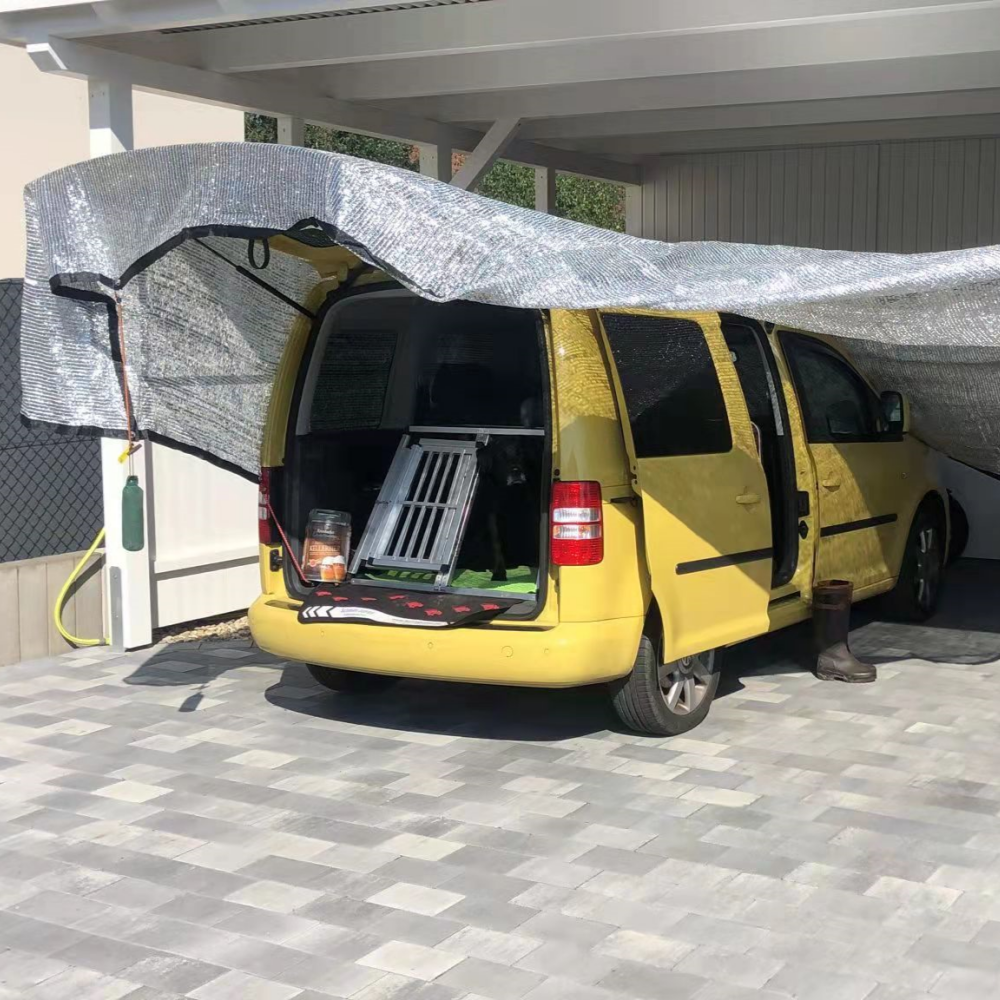 Knitted Aluminum Shade Net – Car Sunshade Use