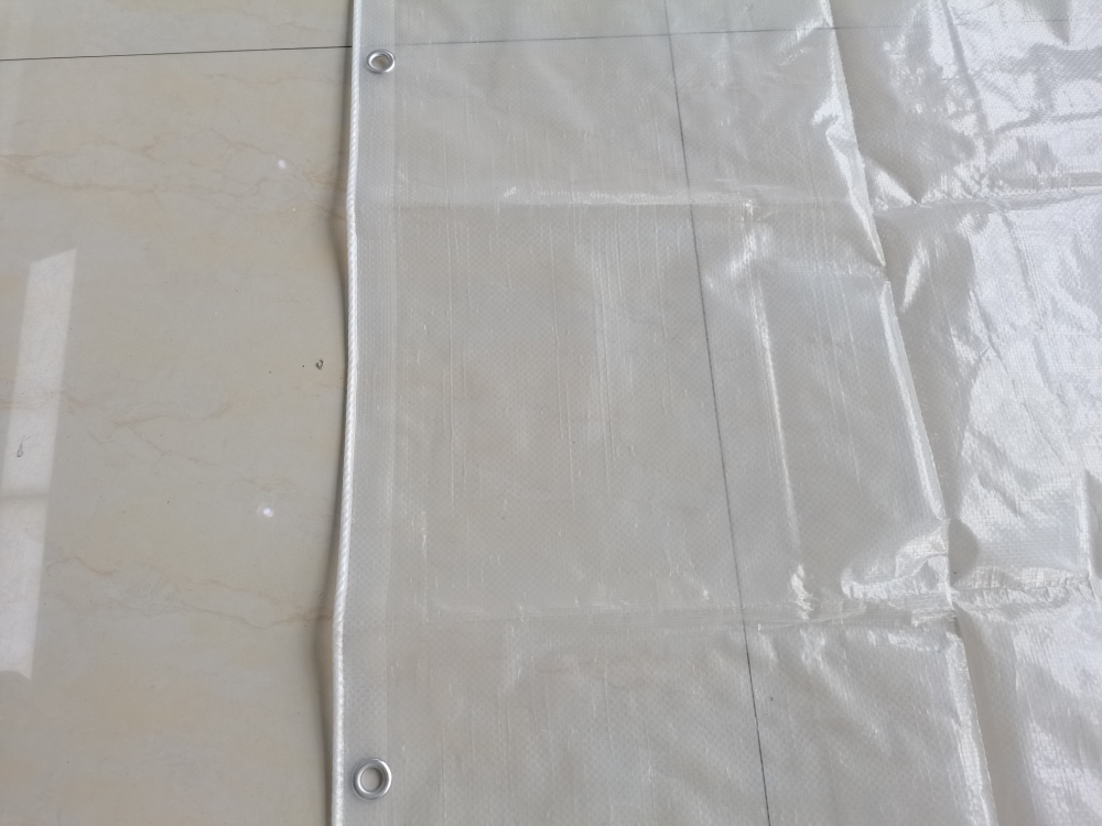 Clear tarpaulin – Aluminum Grommets Every 0.5 Meter for Secure Fixing