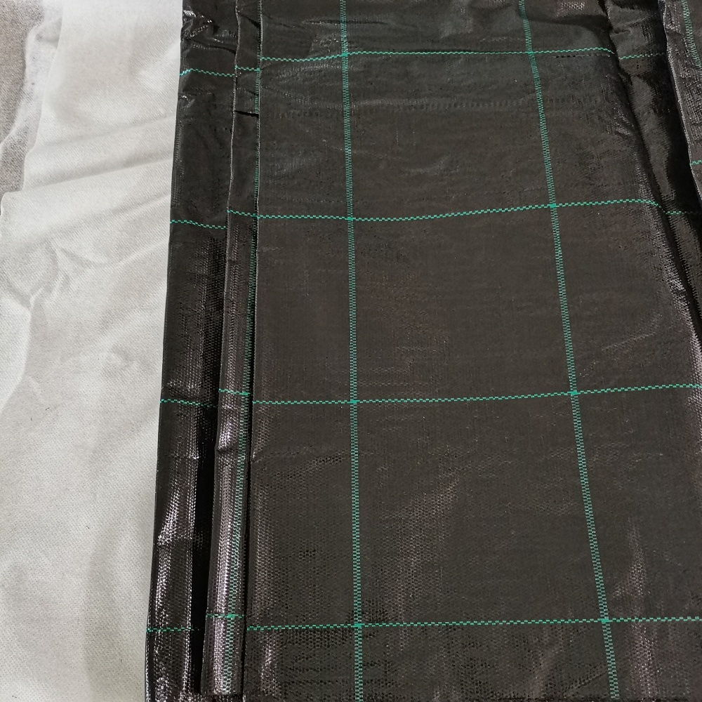 Woven Weed Mat – Black Grid PP Weed Control Fabric
