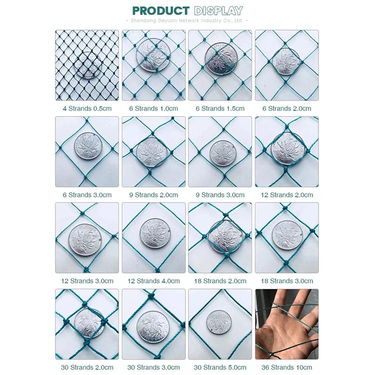 Nylon Bird Net – Ply Number and Mesh Size Customizable