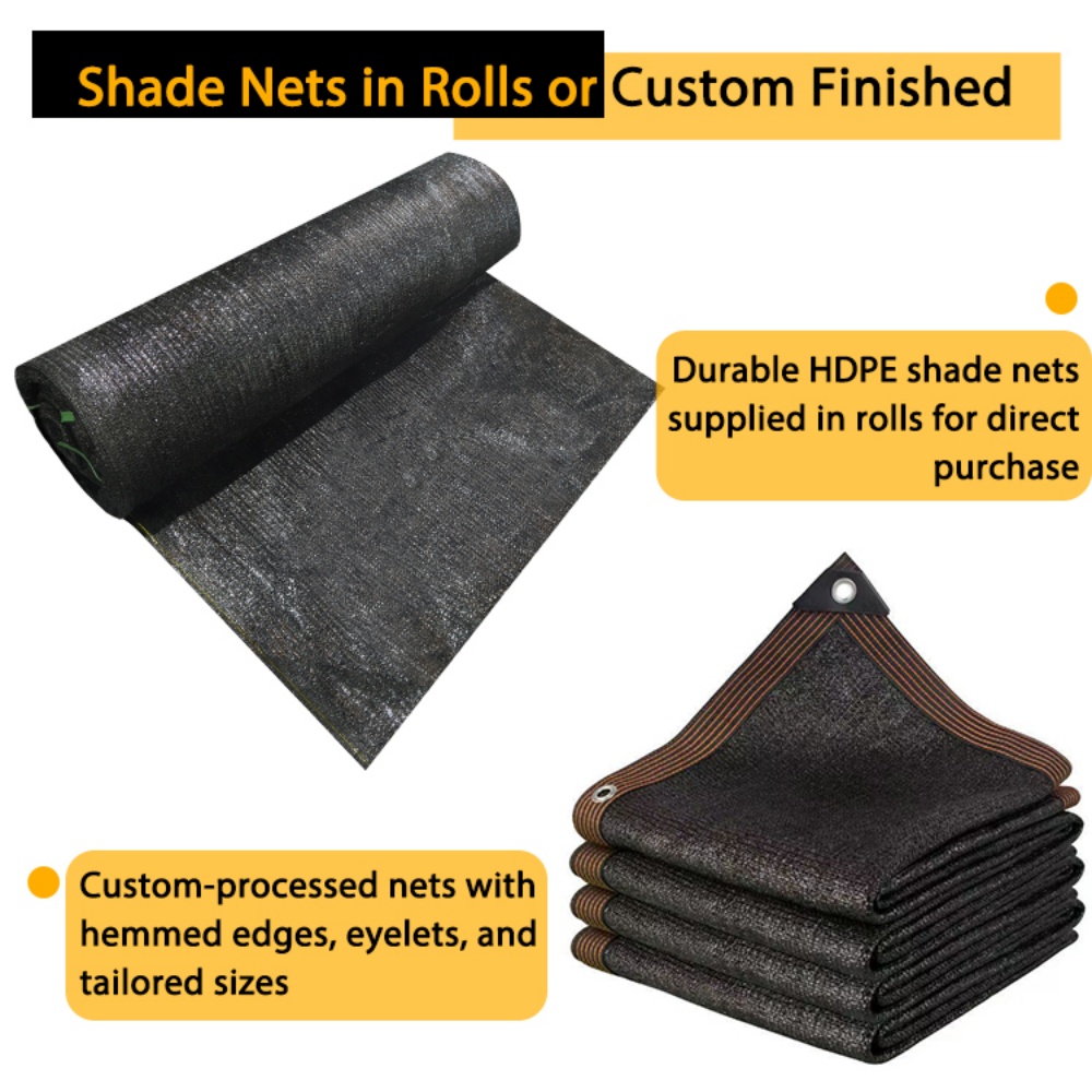 Shade net for plants – Rolls or Pre-Cut Sheets Available