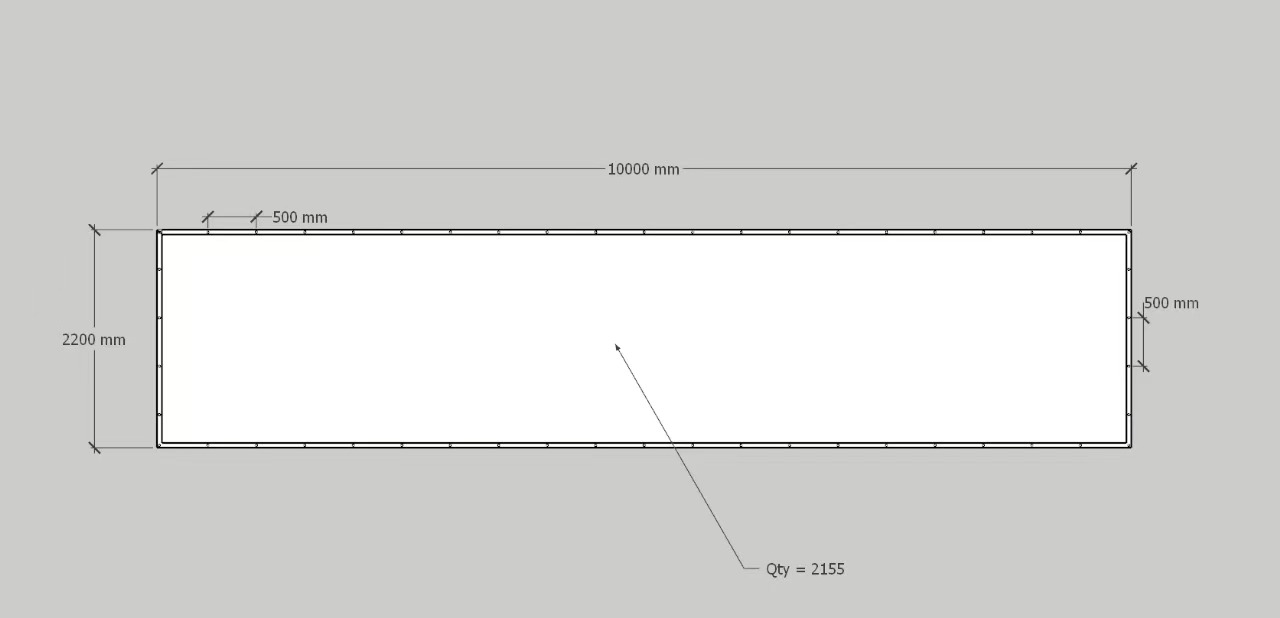 Clear tarpaulin – Rectangular Rain Shelter Design Layout