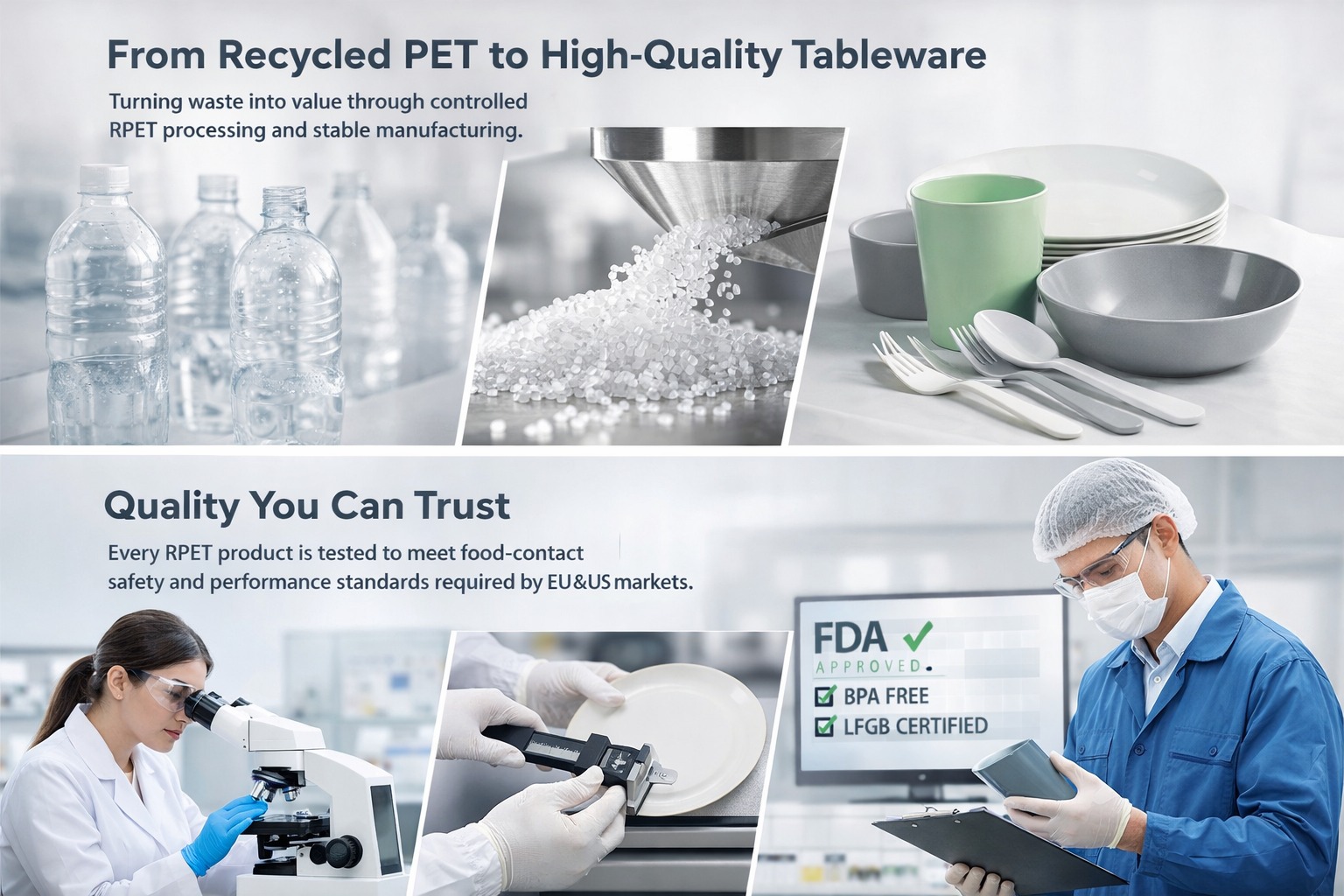 Recycled PET dinnerware