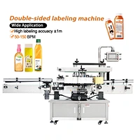 Fully Automatic Bottle Labeling Machine Label Sticker Machine 2 Sides Labeling Machine for Plastic Bottles Cans