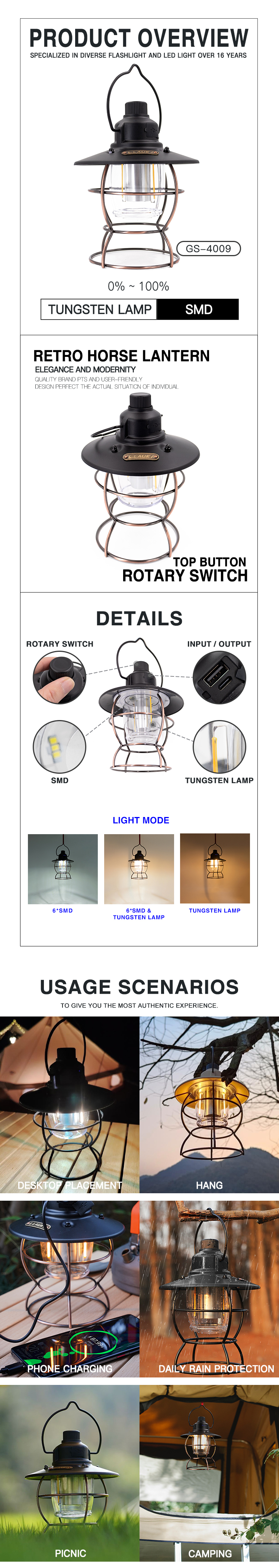 Outdoor Iron Metal Lantern