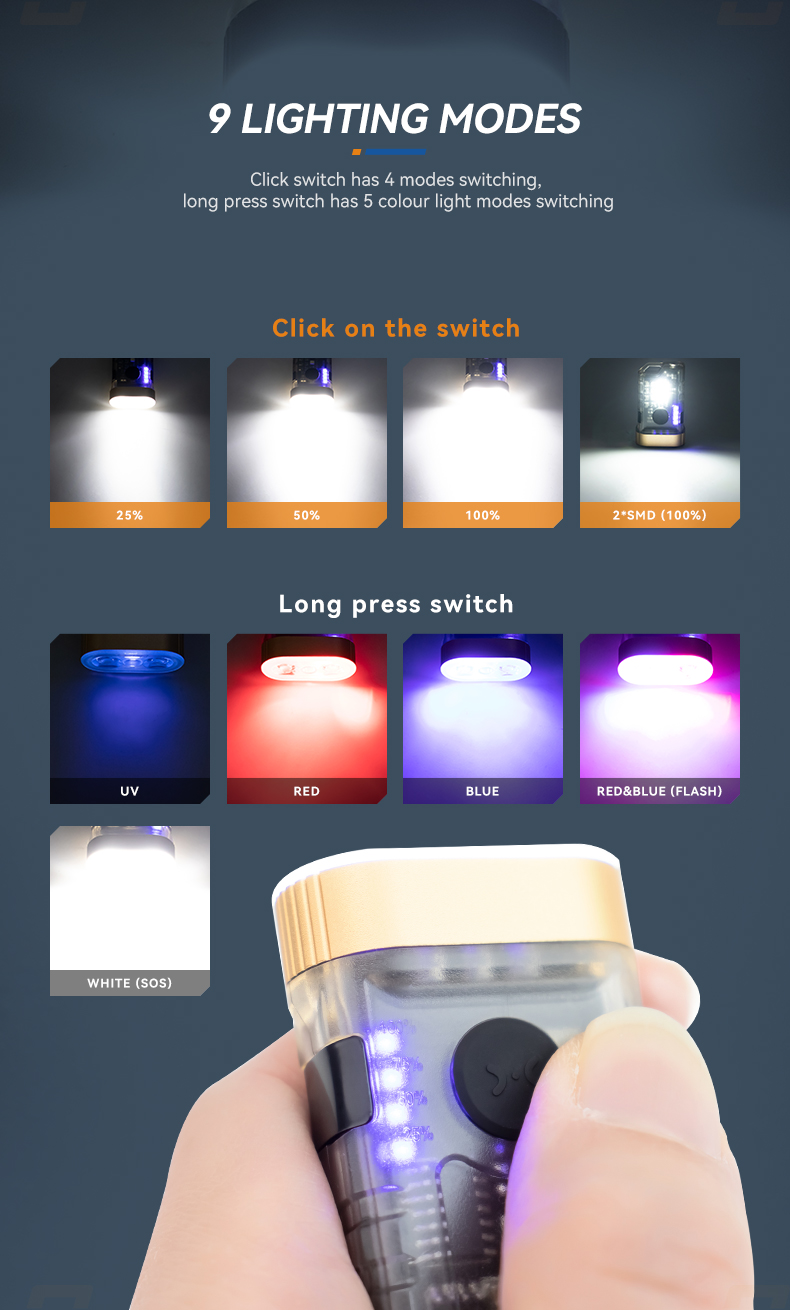 led outdoor work flashlight