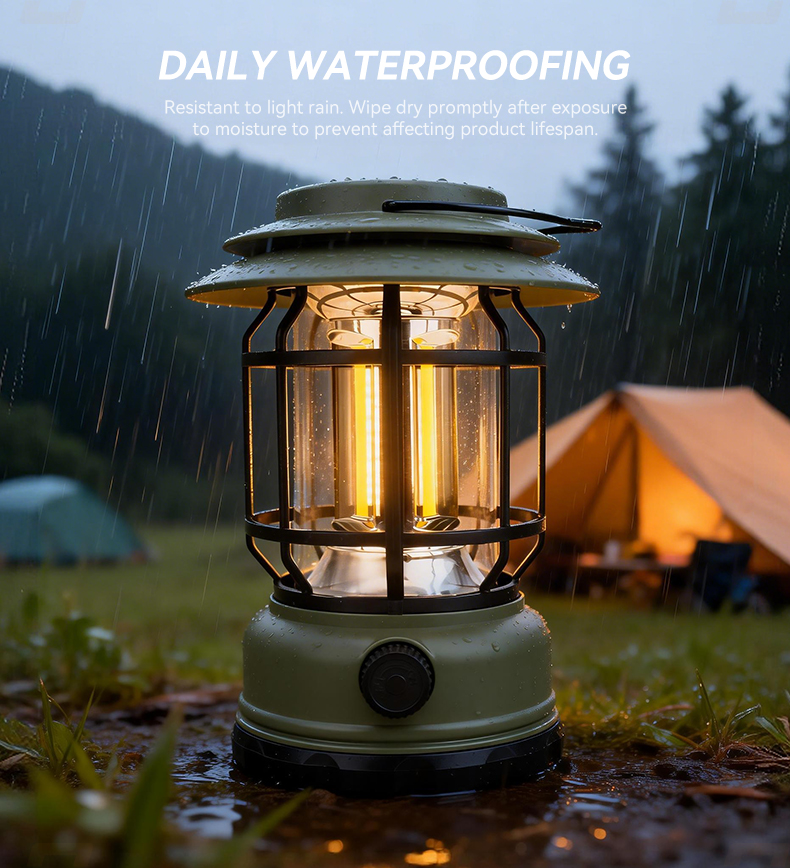 stepless dimming led camping lamp