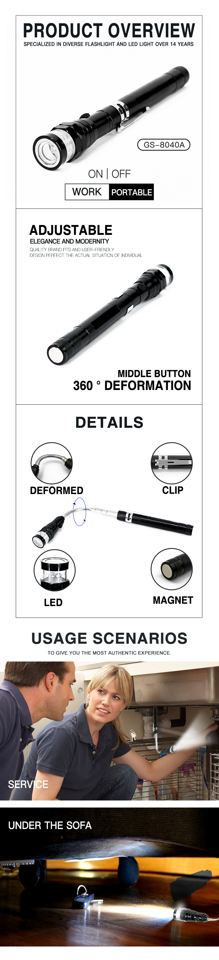 Magnetic Pick-Up Tool Led