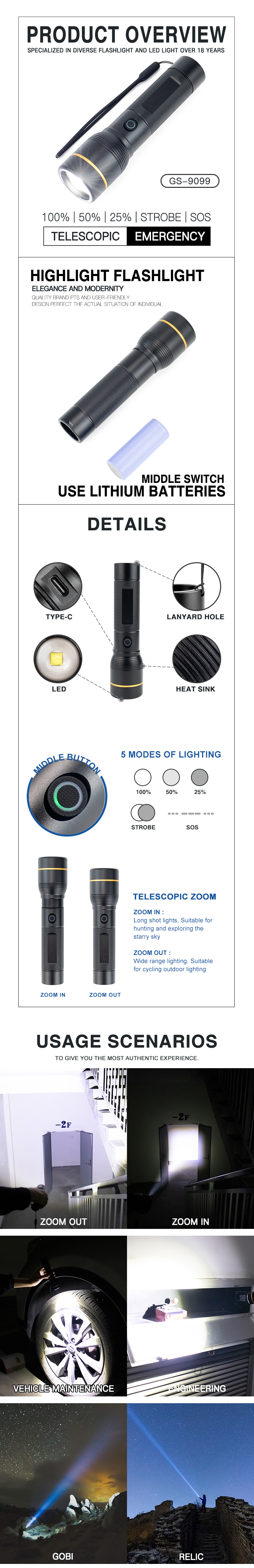 Taschenlampe Flashlight Led