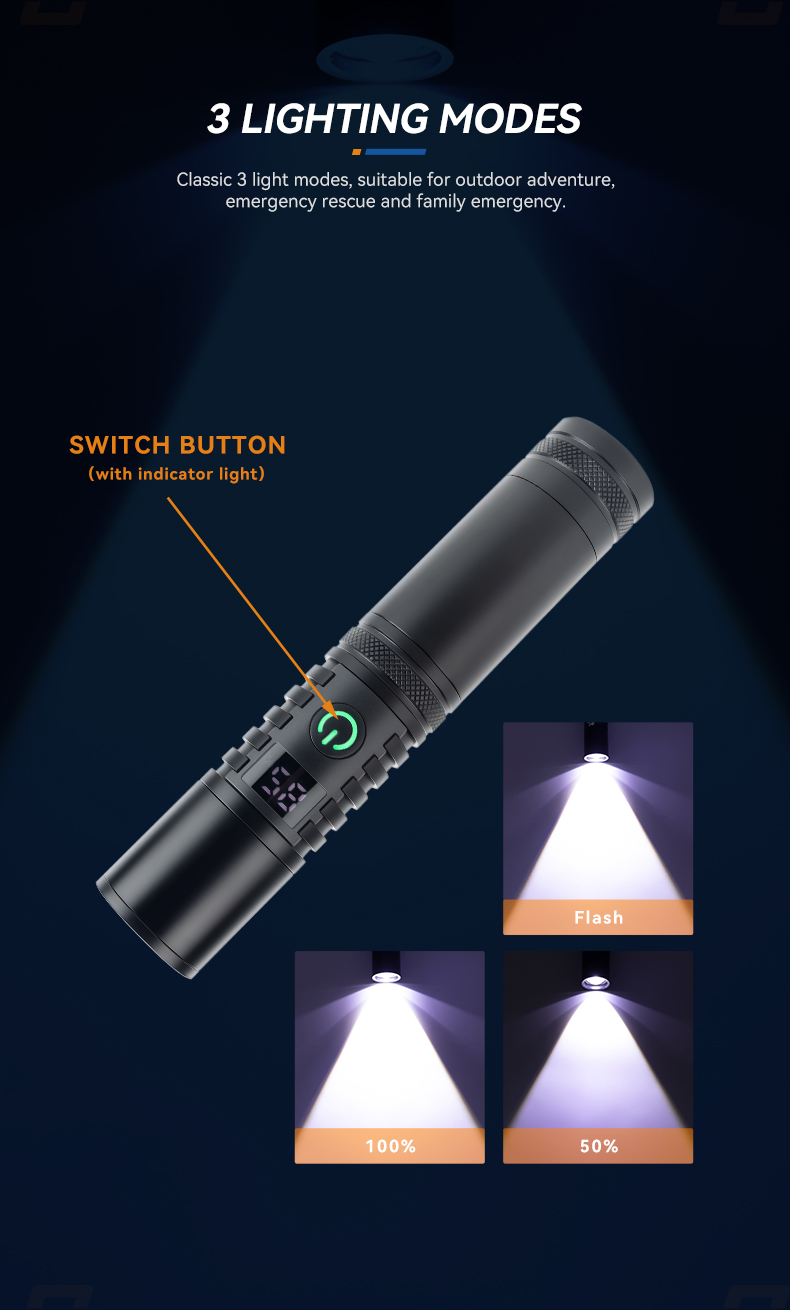 zoomable searching torch led