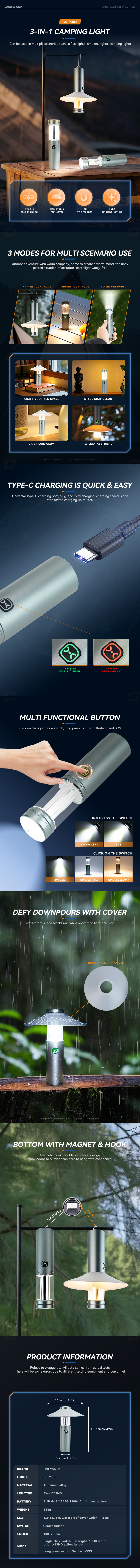 Outdoor Multifunctional LED Lights