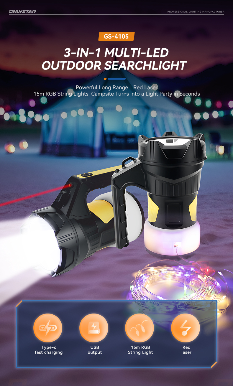led portable searchlight