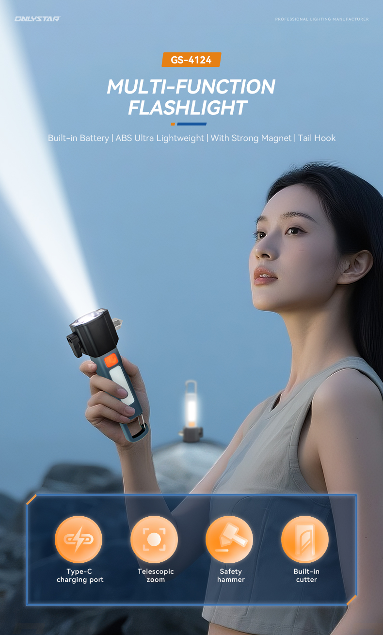 emergency led flashlight factory