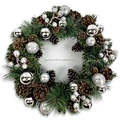 Manufacturer Wholesale 35 CM Artificial PVC Pine Needle Christmas Wreath for Decor