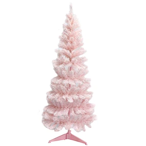 Pastel Pink Artificial Christmas Tree: Fluffy, Full-Branched Xmas Tree with Sturdy Stand. Trendy Whimsical Holiday Decor for Home, Party & Retail Spaces. Easy to Assemble, Reusable Festive Decoration. Add Playful Festive Cheer to Your Winter Celebrations.
