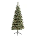180cm (6ft) Flocked Artificial Christmas Tree with PVC & Pencil Needles, Red Berries & Lights. Sturdy metal stand, lifelike snowy design—ideal for home holiday decoration. Low-maintenance, no needle cleanup. Perfect festive centerpiece for Christmas.
