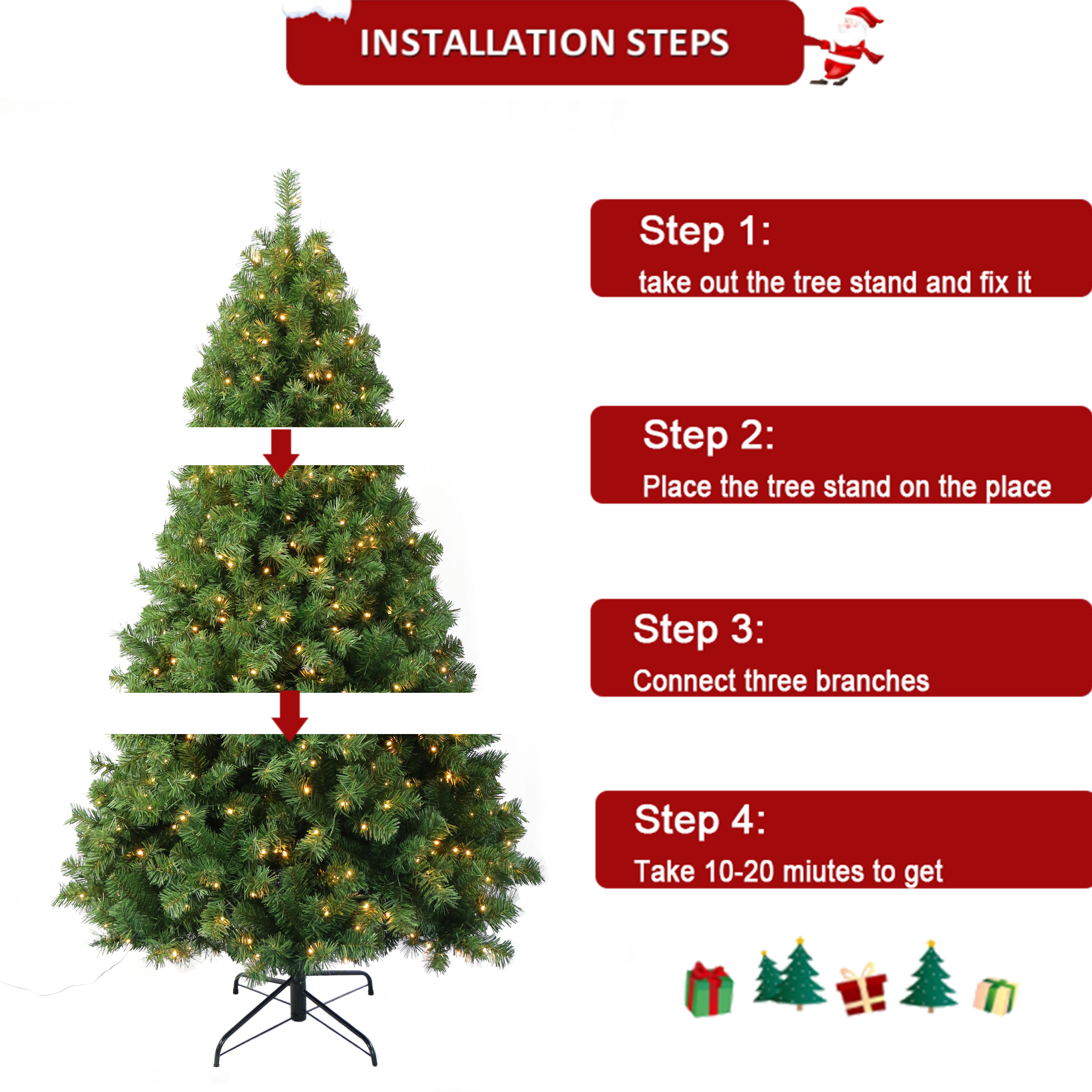 Unsere künstlichen Weihnachtsbäume bestehen aus hochwertigem Material und sind daher genauso langlebig und langlebig wie echte Weihnachtsbäume.