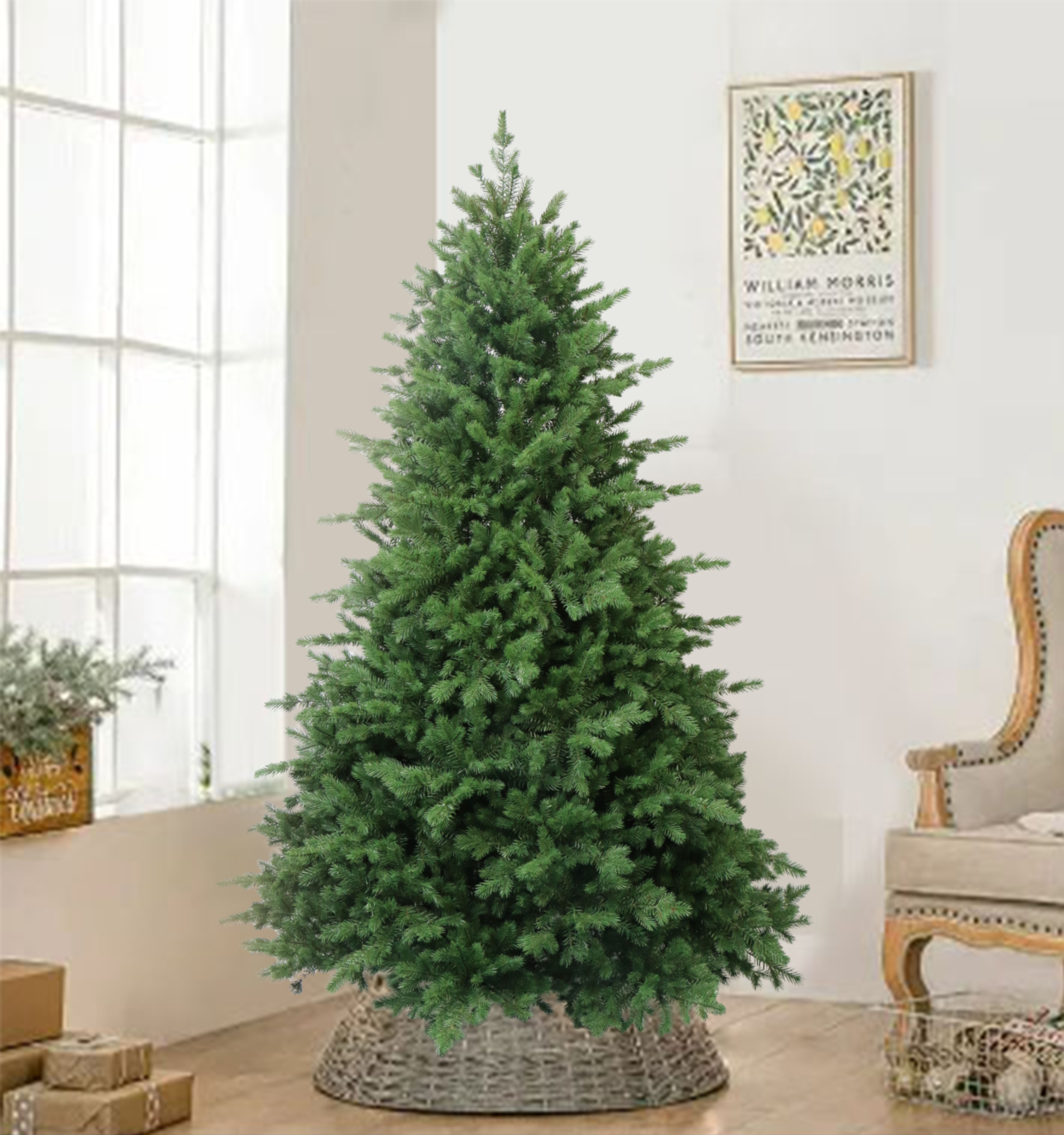 Elevate your holidays with this 6FT (180cm) lush artificial Christmas tree—full, realistic foliage for festive decor. Sturdy stand included; easy setup & storage. Perfect for home, office, or seasonal celebrations!
