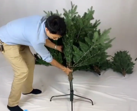 Step by step guide on assembling artificial Christmas trees Includes preparation steps section connection tips branch fluffing methods and storage advice for durability Helpful for anyone looking to set up artificial Christmas trees easily.