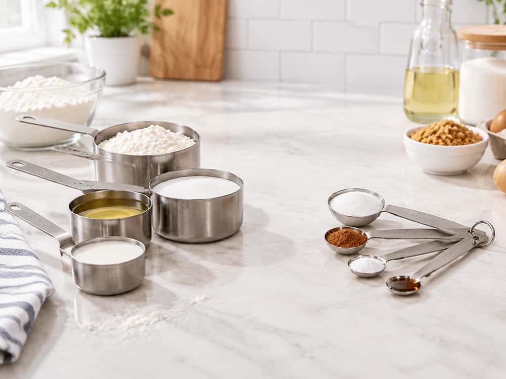 Measuring cups vs. measuring spoons for cooking and baking