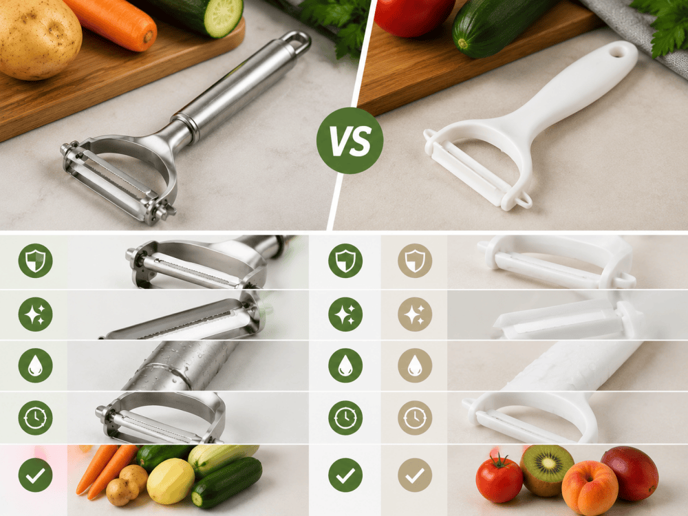 stainless steel vegetable peeler vs ceramic vegetable peeler