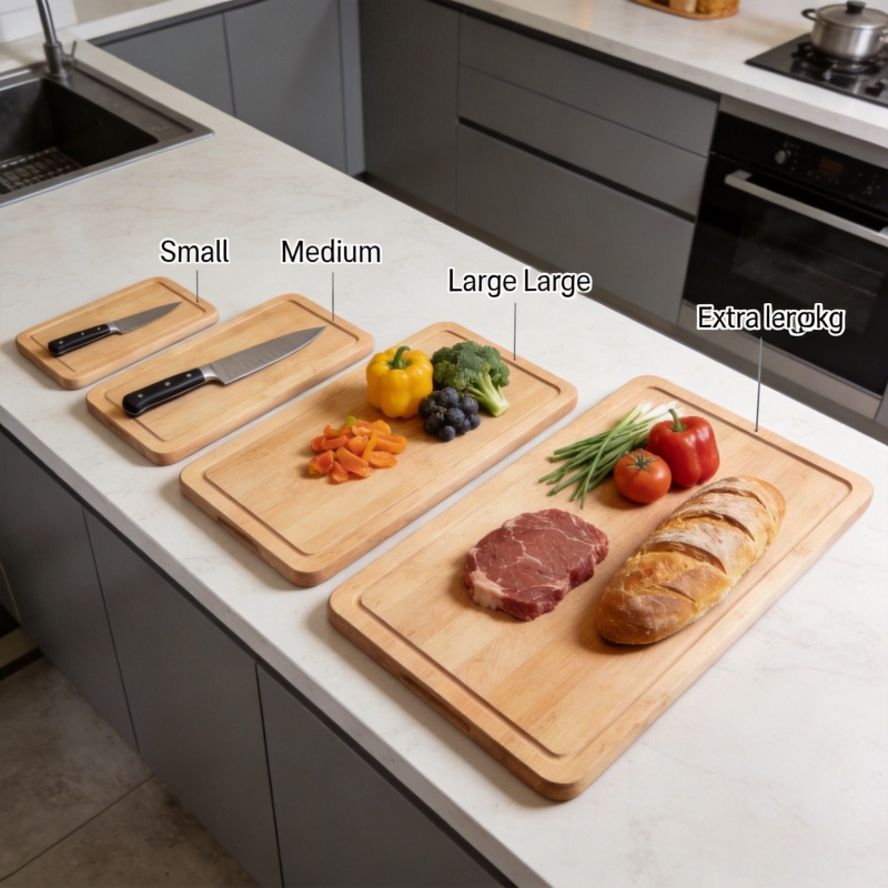 cutting board standard size comparison for kitchen use