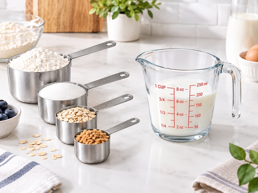 Dry Measuring Cups vs. Liquid Measuring Cups