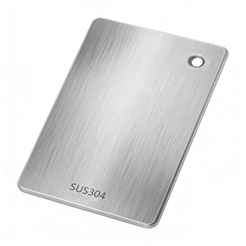 non porous stainless steel cutting board surface detail