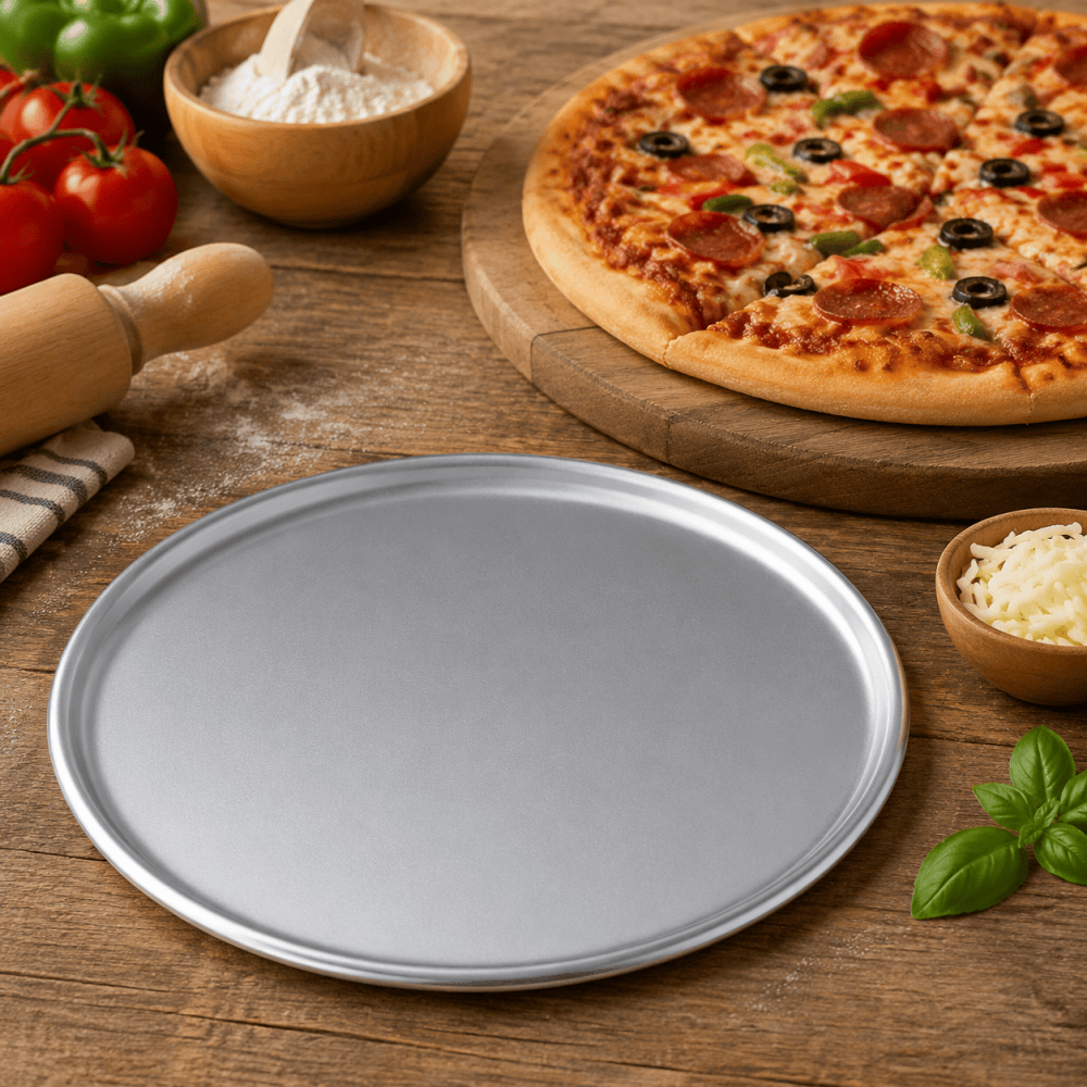 12 inch aluminum pizza pan round baking tray metal for oven pizza baking pastry