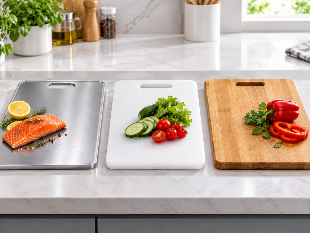 Aluminum vs plastic vs wood cutting boards