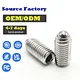 Stainless Steel 304 Spring Ball Point Set Screw  M3 M4 M5 Metric Thread 8mm 30mm 50mm Length Machine Screws