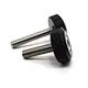 knurled flat head screw